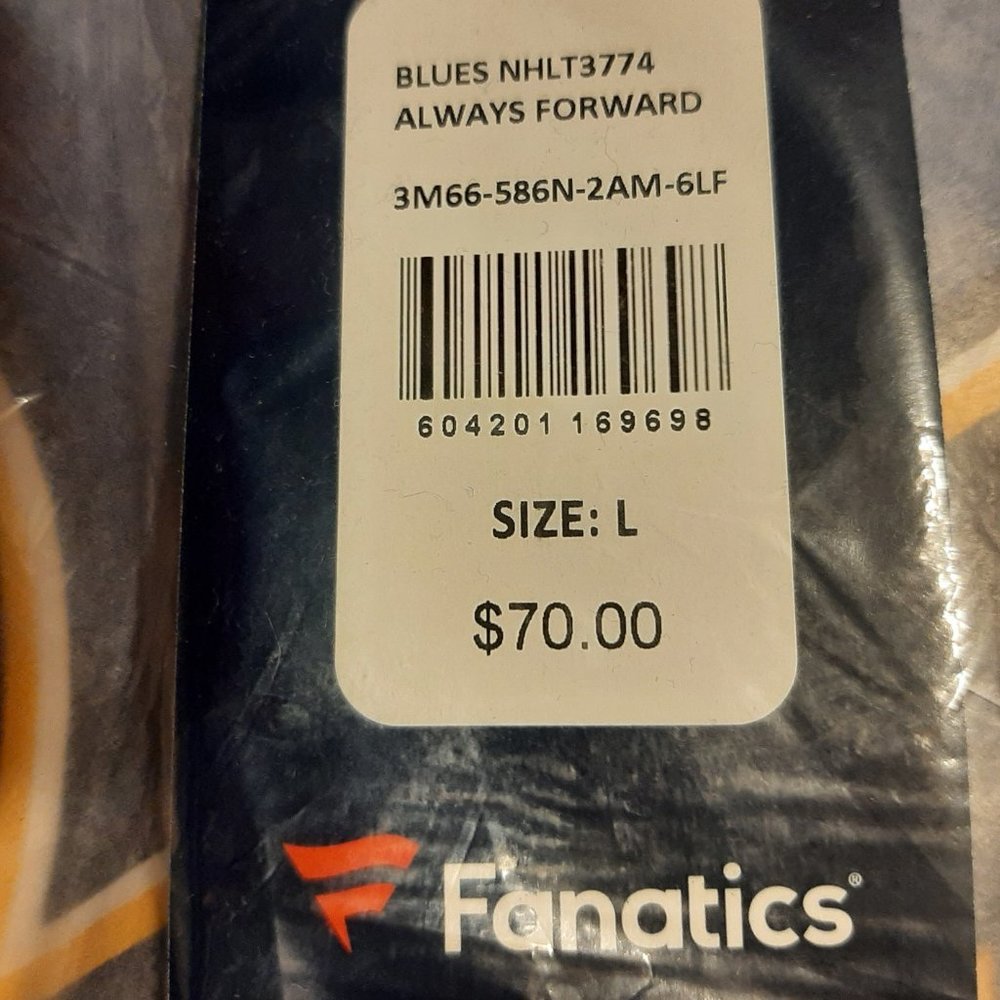 St Louis Blues Fanatics Always Forward Hoodie NHL Blue Sz Large NWT Hock… - Picture 3 of 3